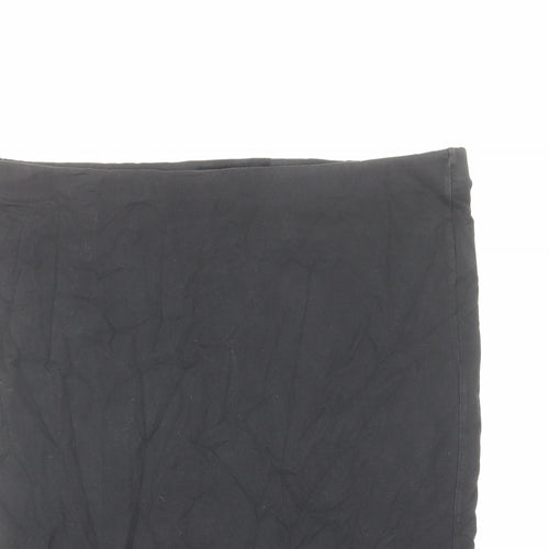H&M Womens Black Cotton Straight & Pencil Skirt Size L - Elastic waist