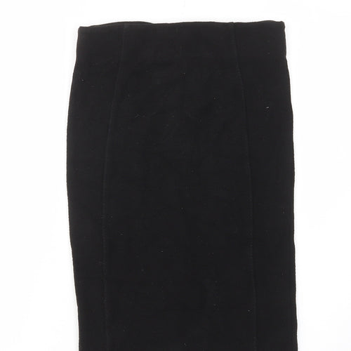 Zara Womens Black Viscose A-Line Skirt Size S - Elastic waist