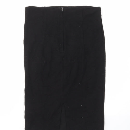 Zara Womens Black Viscose A-Line Skirt Size S - Elastic waist