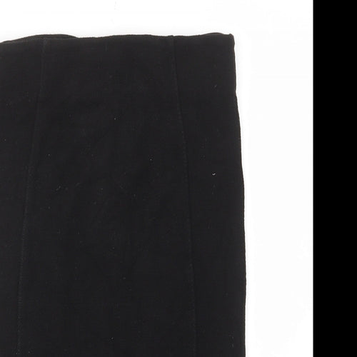 Zara Womens Black Viscose A-Line Skirt Size S - Elastic waist