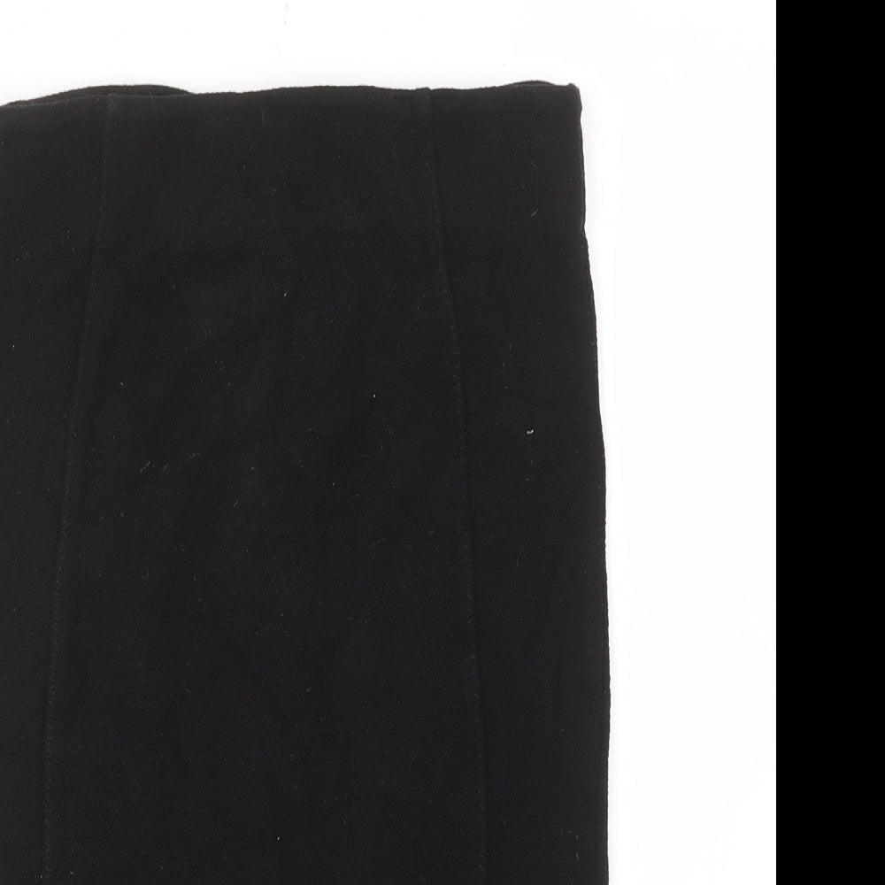 Zara Womens Black Viscose A-Line Skirt Size S - Elastic waist