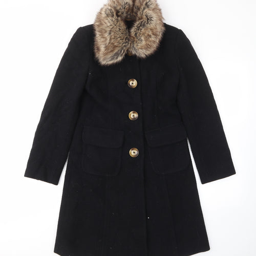Boden Womens Blue Jacket Coat Size 8 Button - Pockets