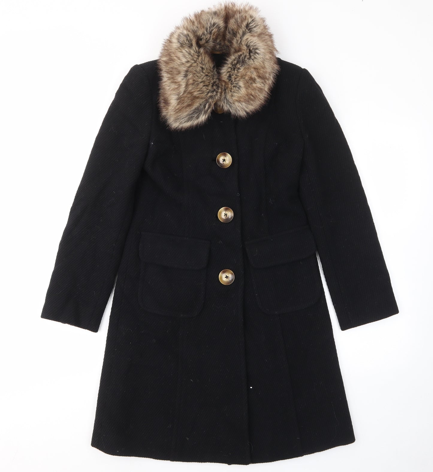 Boden Womens Blue Jacket Coat Size 8 Button - Pockets
