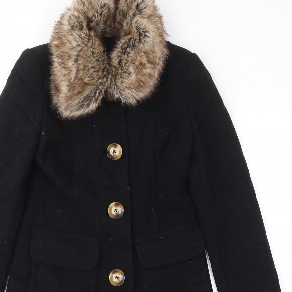 Boden Womens Blue Jacket Coat Size 8 Button - Pockets