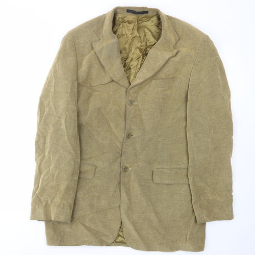 Marks and Spencer Mens Brown Cotton Jacket Suit Jacket Size 40 Regular - Inside pockets