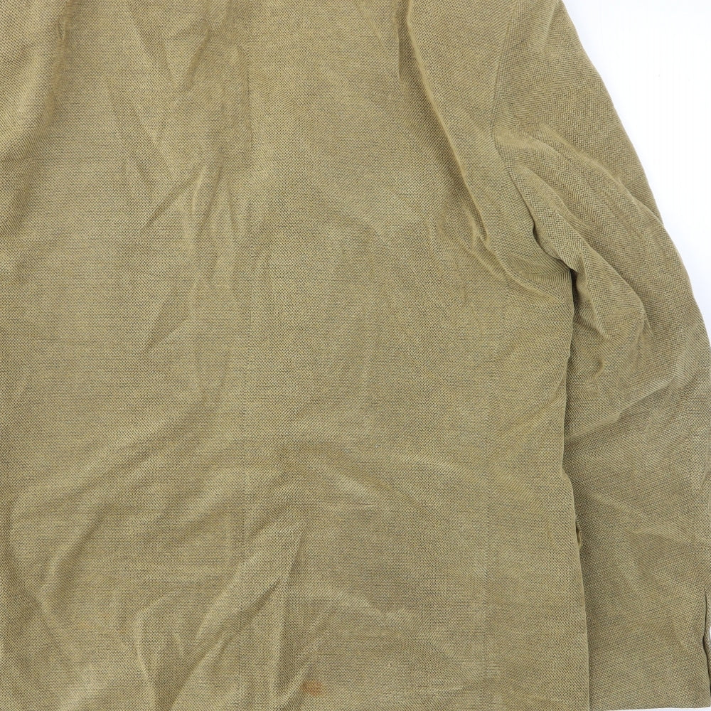Marks and Spencer Mens Brown Cotton Jacket Suit Jacket Size 40 Regular - Inside pockets