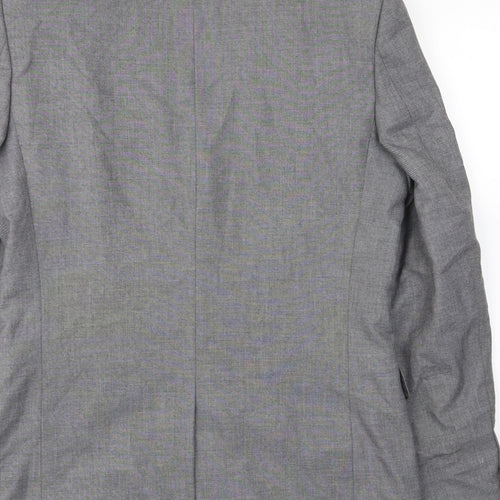 Limited Collection Mens Grey Polyester Jacket Suit Jacket Size 38 Regular - Inside pockets