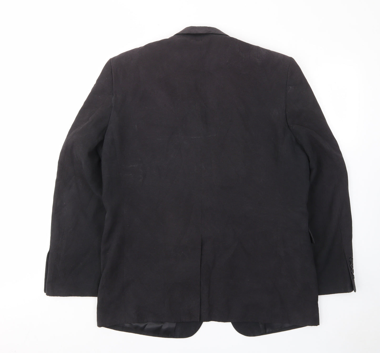 BHS Mens Black Polyester Jacket Suit Jacket Size 42 Regular - Inside pockets