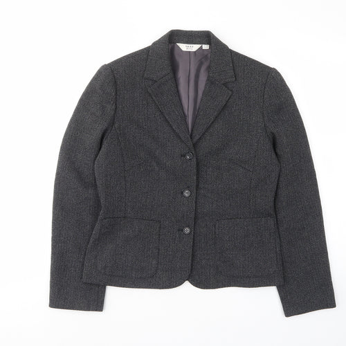 NEXT Womens Grey Jacket Blazer Size 10 Button - Pockets