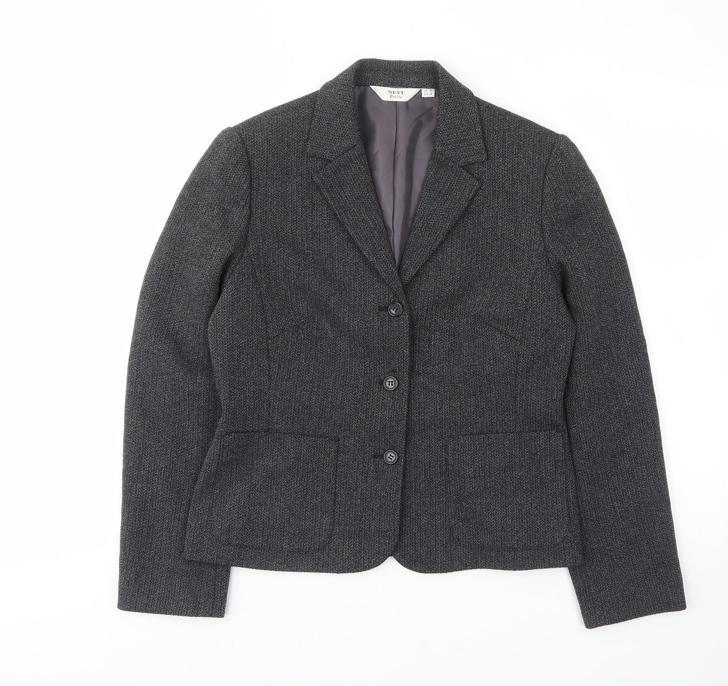 NEXT Womens Grey Jacket Blazer Size 10 Button - Pockets