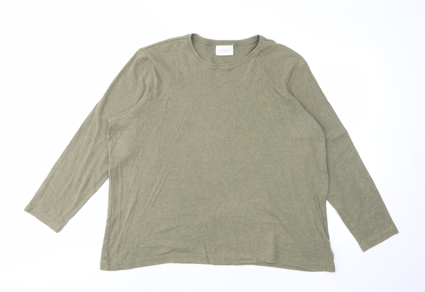 Liz Claiborne Womens Green Cotton Pullover Sweatshirt Size L Pullover