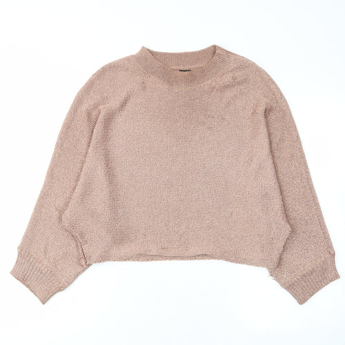 River Island Womens Brown Round Neck Striped Polyester Pullover Jumper Size S