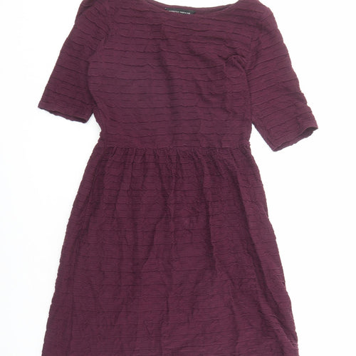 Dorothy Perkins Womens Purple Cotton Fit & Flare Size 12 Round Neck Pullover