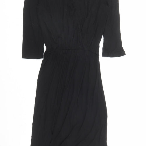 La Redoute Womens Black Polyester A-Line Size S V-Neck Pullover