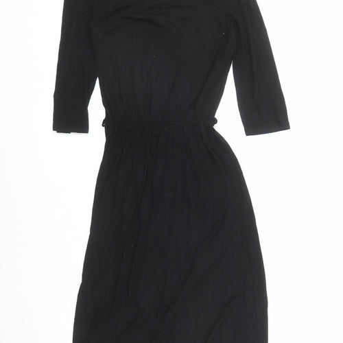 La Redoute Womens Black Polyester A-Line Size S V-Neck Pullover