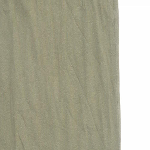Glamorous Womens Green Viscose Tank Dress Size 12 Round Neck Pullover