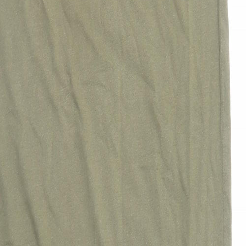 Glamorous Womens Green Viscose Tank Dress Size 12 Round Neck Pullover