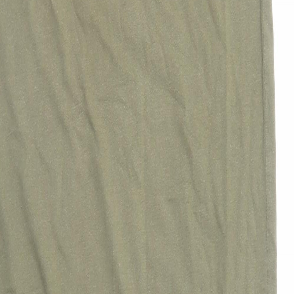Glamorous Womens Green Viscose Tank Dress Size 12 Round Neck Pullover