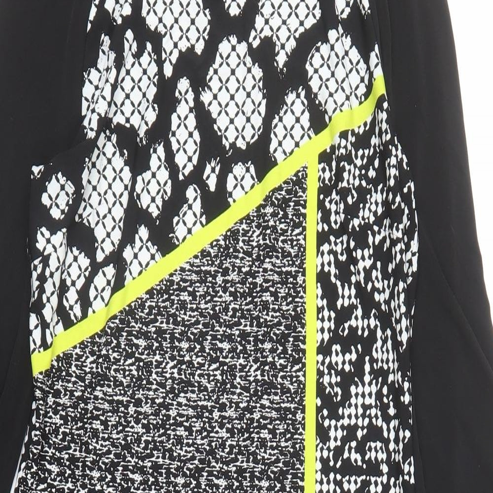 Marks and Spencer Womens Multicoloured Geometric Polyester A-Line Size 8 Round Neck Pullover