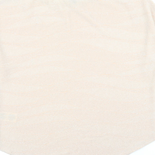 Phase Eight Womens Pink Geometric Nylon Basic Blouse Size 12 Round Neck