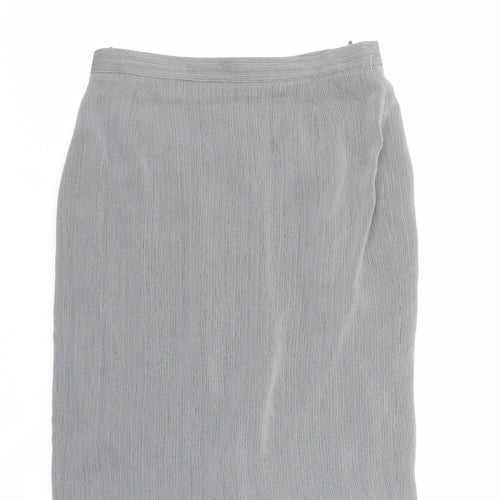 Gerry Weber Womens Grey Geometric Polyester A-Line Skirt Size 18 Zip