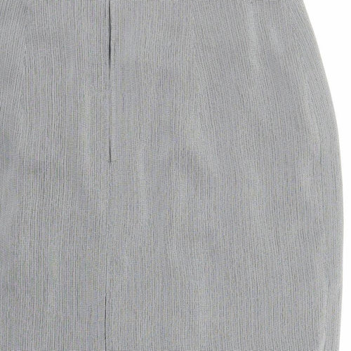 Gerry Weber Womens Grey Geometric Polyester A-Line Skirt Size 18 Zip