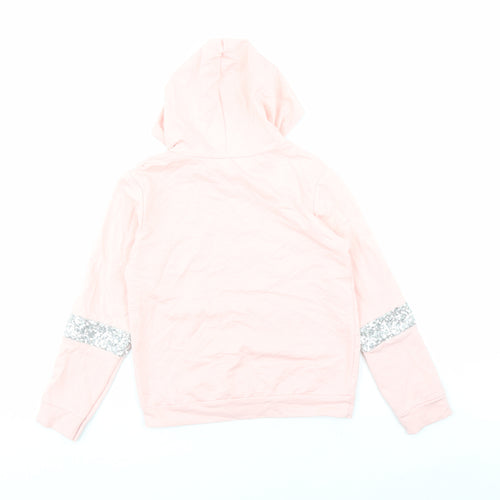 Tik Tok Girls Pink Cotton Pullover Hoodie Size 14 Years Pullover