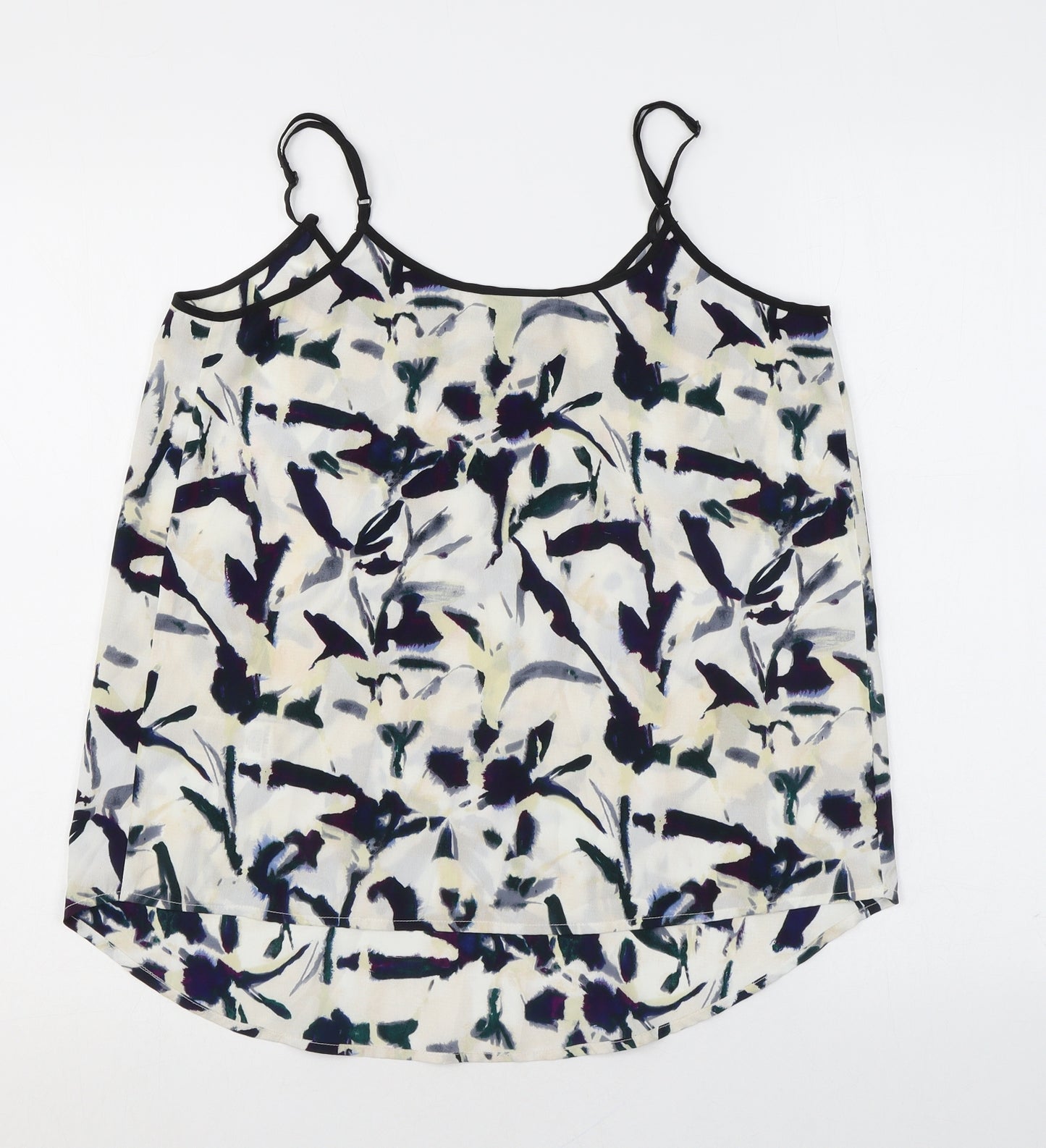 Wallis Womens Multicoloured Geometric Polyester Camisole Blouse Size 10 Round Neck - Sequins