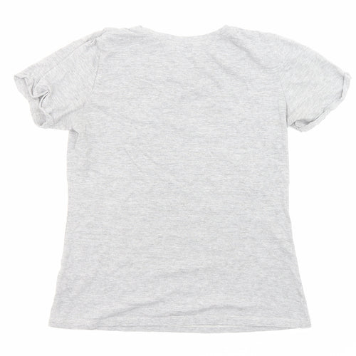 Neon Sheep Womens Green Cotton Jersey T-Shirt Size XS Round Neck - Rainbow Embroidery, Over It