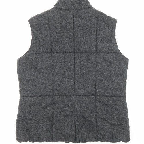 Marks and Spencer Womens Grey Gilet Waistcoat Size 14 Zip