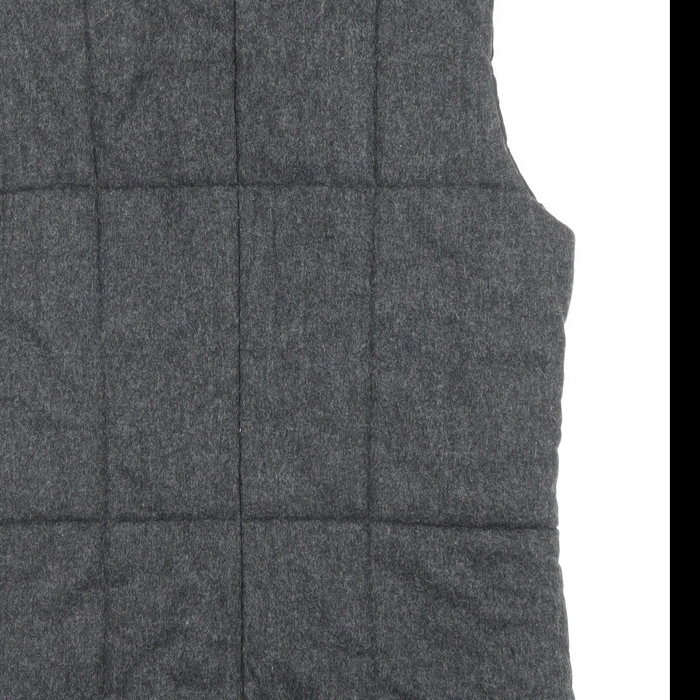 Marks and Spencer Womens Grey Gilet Waistcoat Size 14 Zip