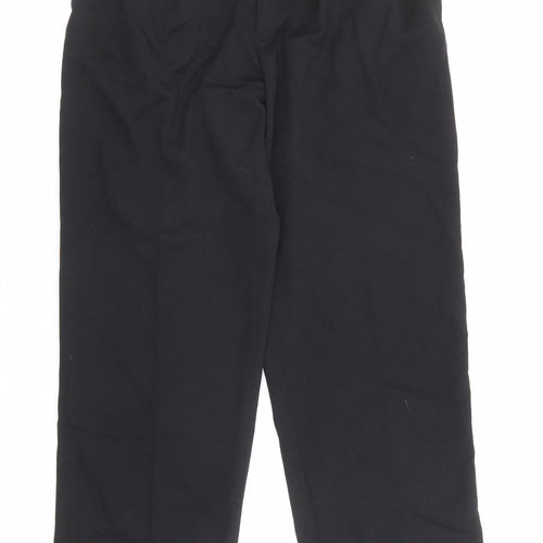 Woods & Gray Mens Black Polyester Trousers Size 28 in L28 in Regular Zip