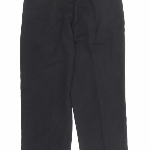 Woods & Gray Mens Black Polyester Trousers Size 28 in L28 in Regular Zip