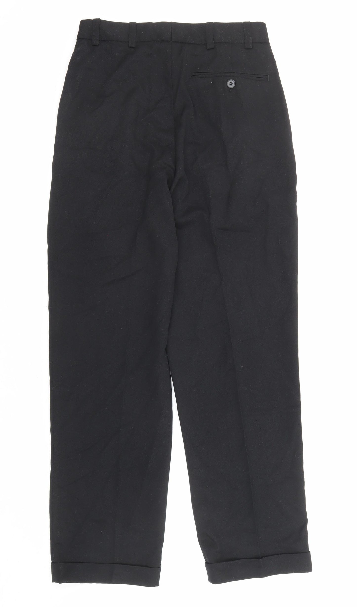 Woods & Gray Mens Black Polyester Trousers Size 28 in L28 in Regular Zip