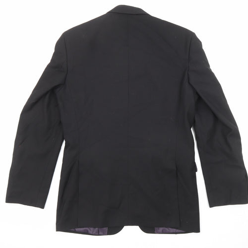 Burton Mens Black Polyester Jacket Suit Jacket Size 38 Regular