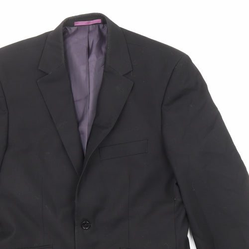 Burton Mens Black Polyester Jacket Suit Jacket Size 38 Regular