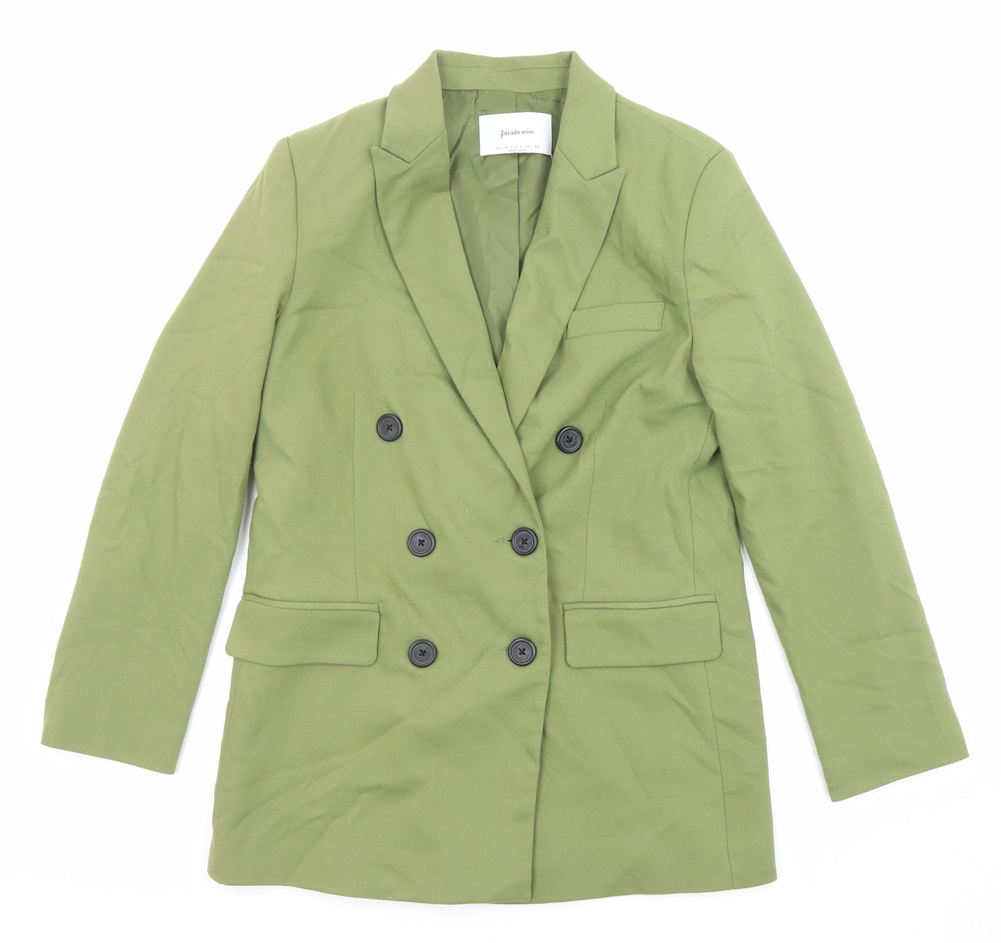 Stradivarius Womens Green Polyester Jacket Suit Jacket Size S