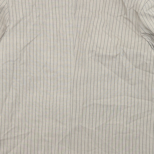 Boohoo Womens Beige Striped Polyester Jacket Suit Jacket Size 10