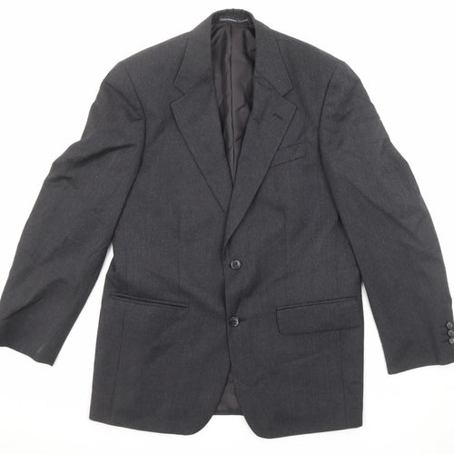 Greenwoods Mens Grey Wool Jacket Suit Jacket Size 38 Regular