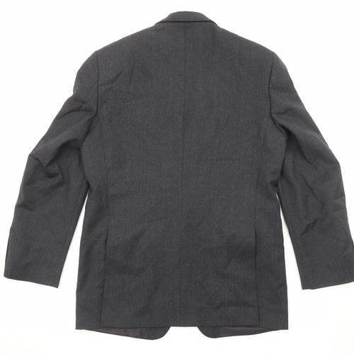 Greenwoods Mens Grey Wool Jacket Suit Jacket Size 38 Regular