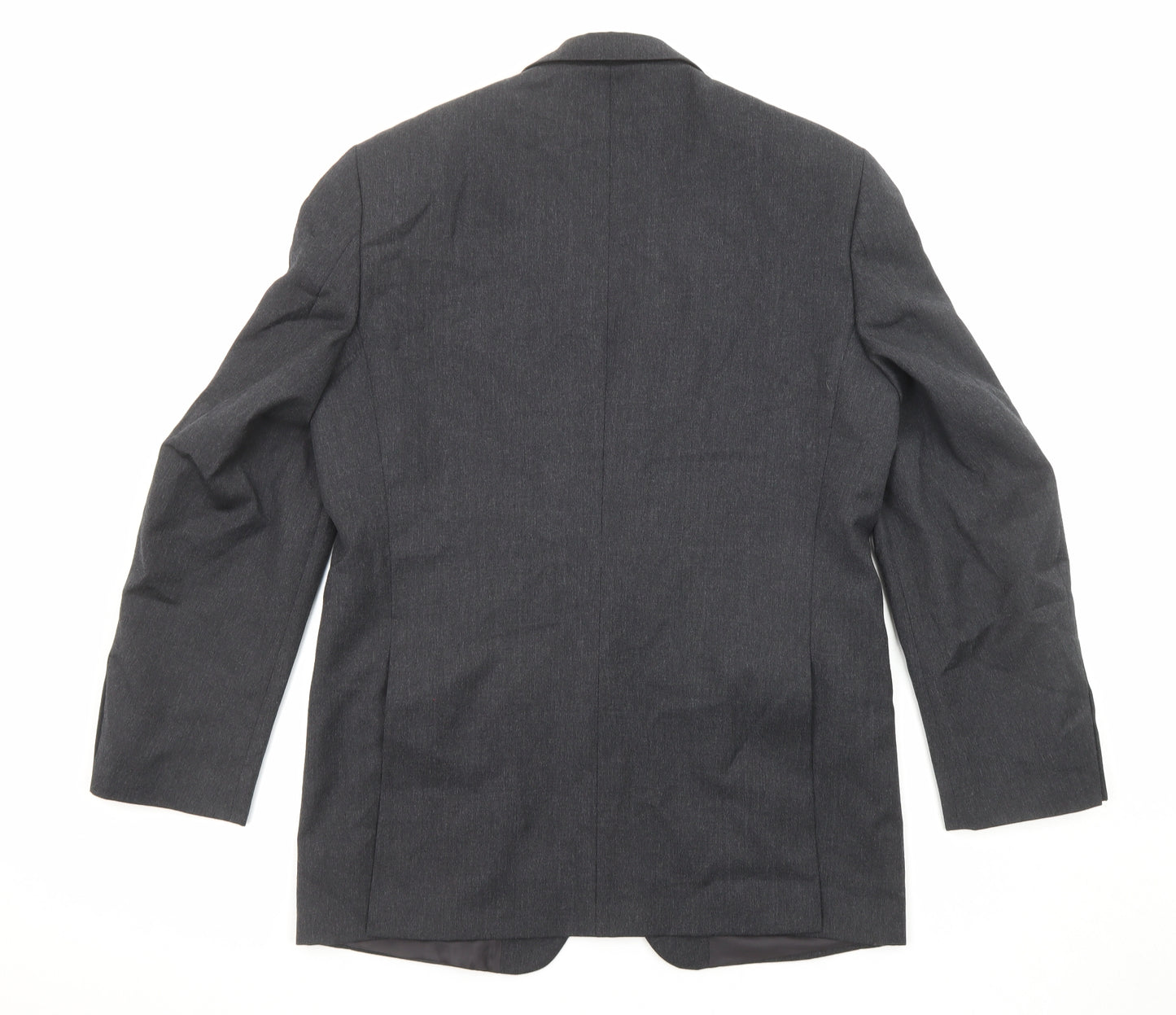 Greenwoods Mens Grey Wool Jacket Suit Jacket Size 38 Regular