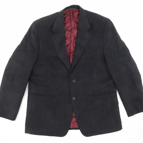 James Aubrey Mens Black Polyester Jacket Suit Jacket Size 44 Regular