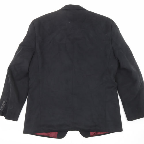 James Aubrey Mens Black Polyester Jacket Suit Jacket Size 44 Regular