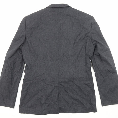 NEXT Mens Grey Check Polyester Jacket Suit Jacket Size 40 Regular
