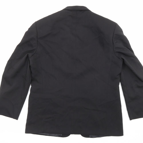 Armando Mens Black Polyester Jacket Suit Jacket Size 42 Regular