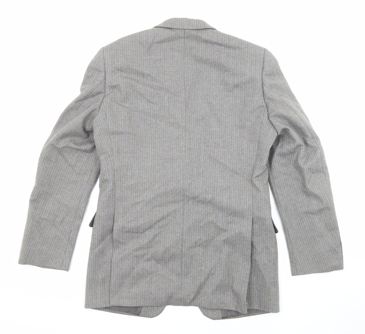 Skopes Mens Grey Striped Viscose Jacket Suit Jacket Size 38 Regular