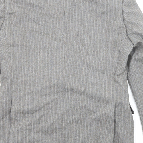 Skopes Mens Grey Striped Viscose Jacket Suit Jacket Size 38 Regular