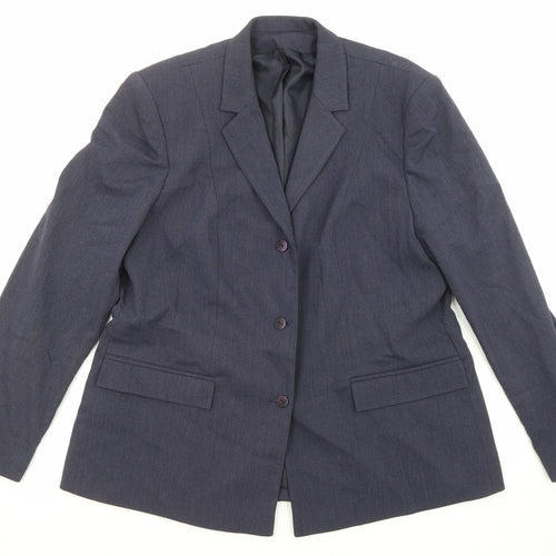 Debenhams Womens Blue Polyester Jacket Suit Jacket Size 16