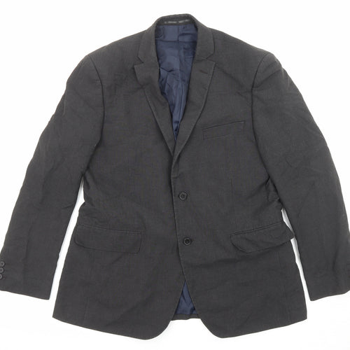 Debenhams Mens Grey Polyester Jacket Suit Jacket Size 42 Regular