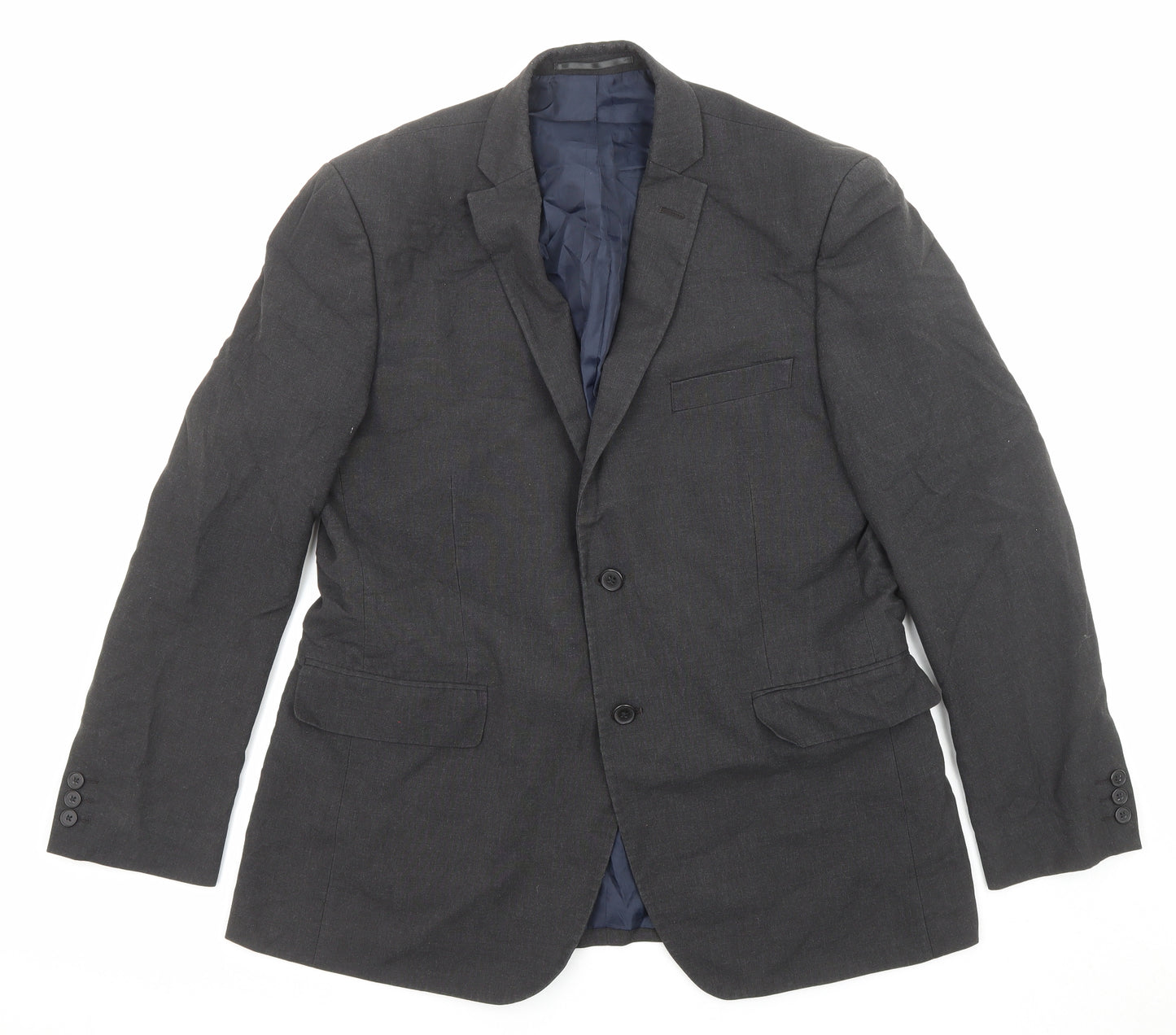 Debenhams Mens Grey Polyester Jacket Suit Jacket Size 42 Regular